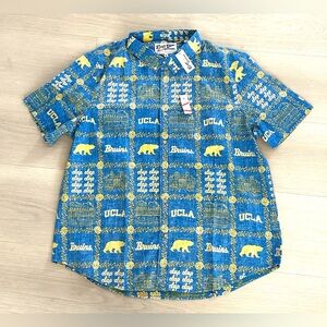 Reyn Spooner College University UCLA Tailored Hawaiian Mens Button Shirt 2XL New